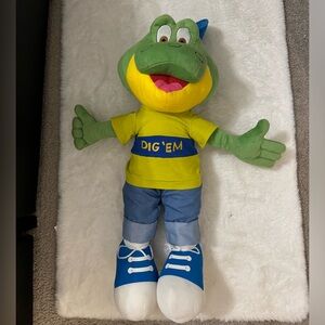 2008 Kellogg Co Jumbo 25” Honey Smacks Dig’Em Green Frog Plush Toy Vintage 2FT
